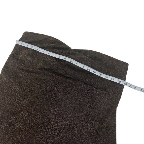 Torrid  Womens Strapless Ruched Top Size 2 Brown Metallic Sparkle - Picture 4 of 12